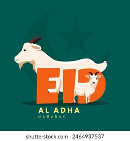 Eid Al Adha Banner Design Vector Illustration. Islamic and Arabic Background for Muslim Community Festival. Moslem Holiday. Eid al Adha and Mawlid.