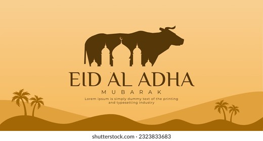 Eid al adha banner vector design. in eps 10 format