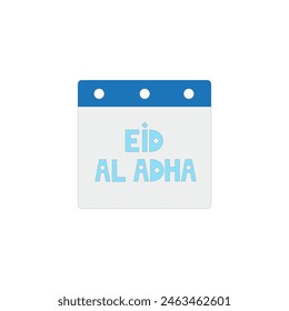 Eid Al Adha calendar on white background. Vector illustration