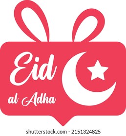 Eid Al Adha Caption Isolated On Stock Vector (Royalty Free) 2151324825