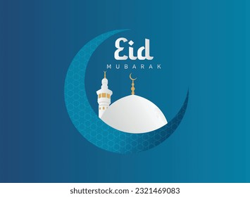 Eid Al Adha Celebration of Muslim holiday Background. The sacrifice a camel, cow, sheep and goat Eid-al-adha concept Islamic vector illustration.