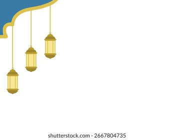 Ilustración de fondo de borde de esquina de Eid Al Adha