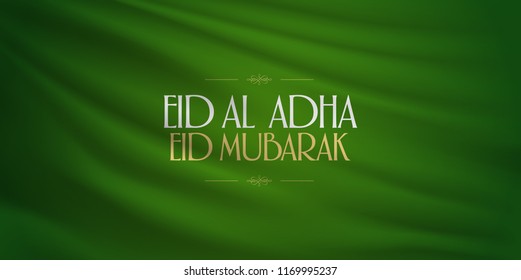 Eid Al Adha Creative line typograpghy. Feast of the Sacrifice Greeting Card.