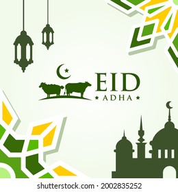 Diseño de fondo del Día Eid Al Adha