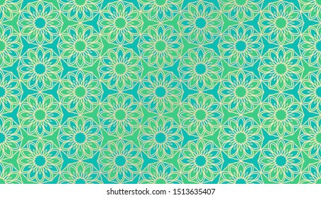 Eid Al Adha design. Islamic background. Card with mandalas. Stained glass ornament.