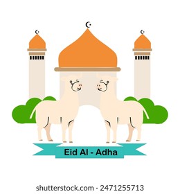Eid al Adha design with sacrificial animals