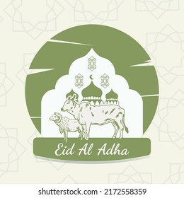 Eid al adha design vector illustration