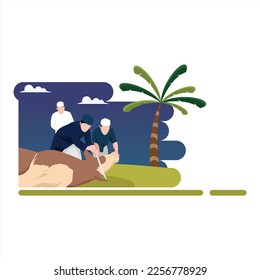 Eid al adha design vector, Eid al adha design template, Moslem design vector