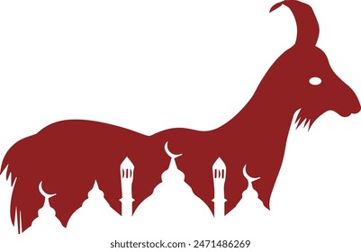 Eid al Adha eps Vektorgrafik Ziegendesign 