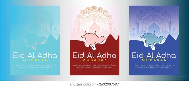 design de banner do festival eid al adha. Cartão de saudação Eid Al Adha