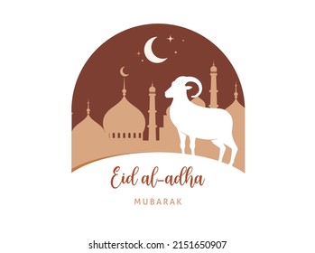 Eid Al Adha Festival Greeting Card Stock Vector (Royalty Free ...