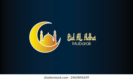 Eid Al Adha festival. Greeting card or background. Al Adha theme. Vector illustration.