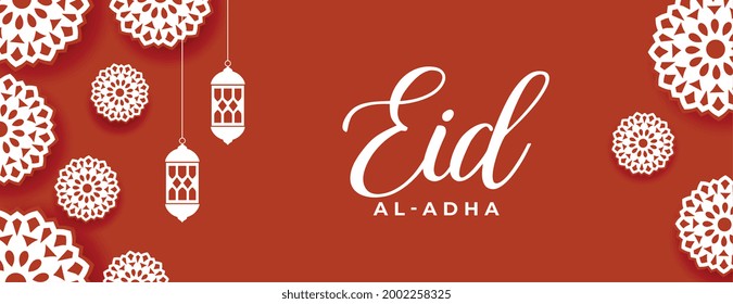 eid-al-adha-Banner im arabischen Stil