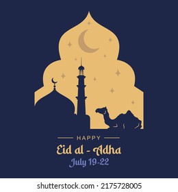 Eid AL Adha flat illustration