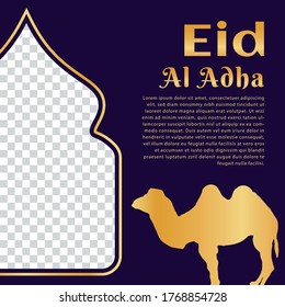 Plantilla de vectores de tarjetas y medios sociales de Eid Al Adha
