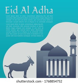 Eid Al Adha Getting Card and Social Media Vector Template