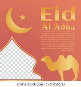 Eid Al Adha Erhaltungs-Karte und Vektor-Vorlage für soziale Medien