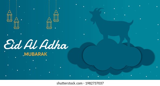 Vector de nube Eid Al Adha Goat