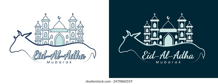 Eid al Adha greeting banner template, Eid Mubarak, Eid celebration
