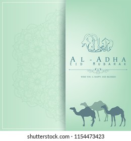 Eid al adha greeting card template