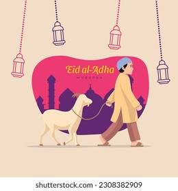 Eid al adha greeting card background template