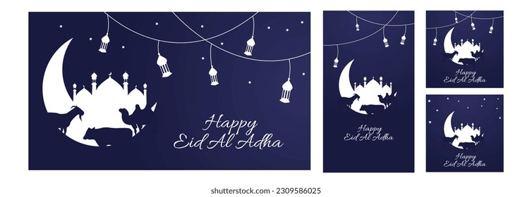 eid al adha greeting card for social media post 