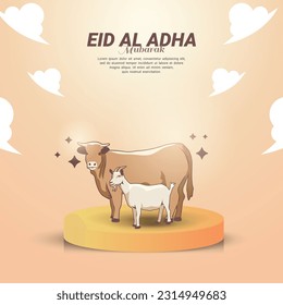 Eid al adha greeting card banner template design