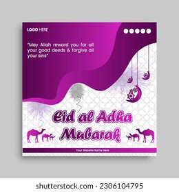 Eid al adha Grußkartenvorlage