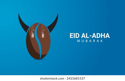 Eid Al Adha. Happy Eid al adha mubarak. Arabic Translated: