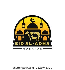 Eid Al Adha illustration. Idul Adha illustration design vector
