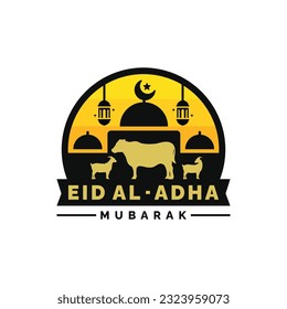 Eid Al Adha illustration. Idul Adha illustration design vector