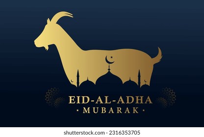 Eid al adha islamic festival wishes background design.