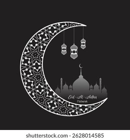 Eid al adha islamic festival wishes background design.