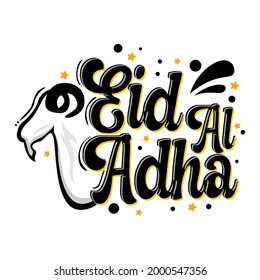 Eid Al Adha Lettering Typography art design 