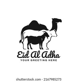 Eid al adha logo design vector