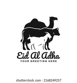 Eid al adha logo design vector