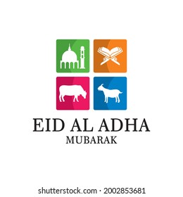 eid-al-adha-Logo, islamisches Logo, Vektorgrafik