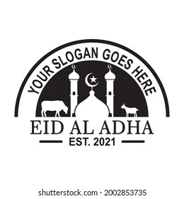 eid-al-adha-Logo, islamisches Logo, Vektorgrafik