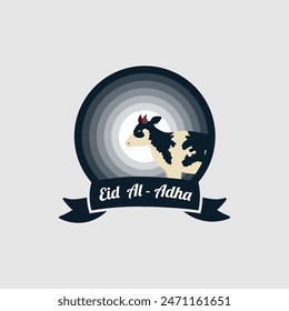 Eid al adha Logo Vektorgrafik grafische Illustration auf Hintergrund