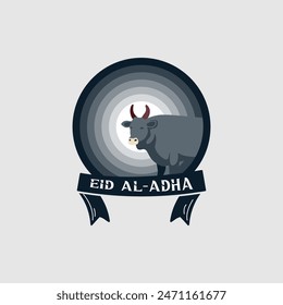 Eid al adha Logo Vektorgrafik grafische Illustration auf Hintergrund
