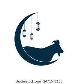 Eid al Adha logo Vector template. Eid Al Adha Mubarak Template.