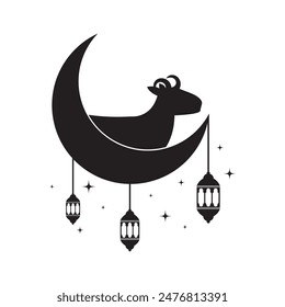 Eid al Adha logo Vector template. Eid Al Adha Mubarak Template.