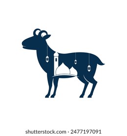 Eid al Adha Logo Vektorgrafik Vorlage. Eid al-Adha-Mubarak-Vorlage.