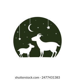 Eid al Adha logo Vector template. Eid Al Adha Mubarak Template.