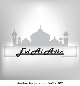 Eid Al Adha, Eid Mubaraak, Hajj Mabroor, simple Illustration, background dan card template and landing page.