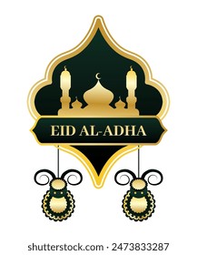 Eid Al Adha mubarak abstract vector illustration design