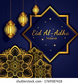 Eid al adha mubarak background, Eid al adha flyer design. Islamic concept for happy edi al adha