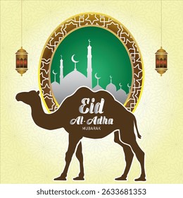 Eid Al Adha Mubarak projeto de fundo.	