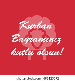 Eid Al Adha Mubarak background, Turkey language