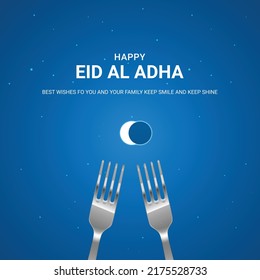 Eid al adha mubarak bakra eid creative illustration vector design